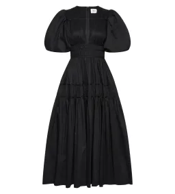 Aje Fallingwater Ruched Midi Dress in Black Size S / AU 8 for rent on The Volte - image 5
