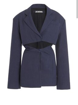 Jacquemus Arles Cutout Woven Mini Dress for rent on The Volte - image 2