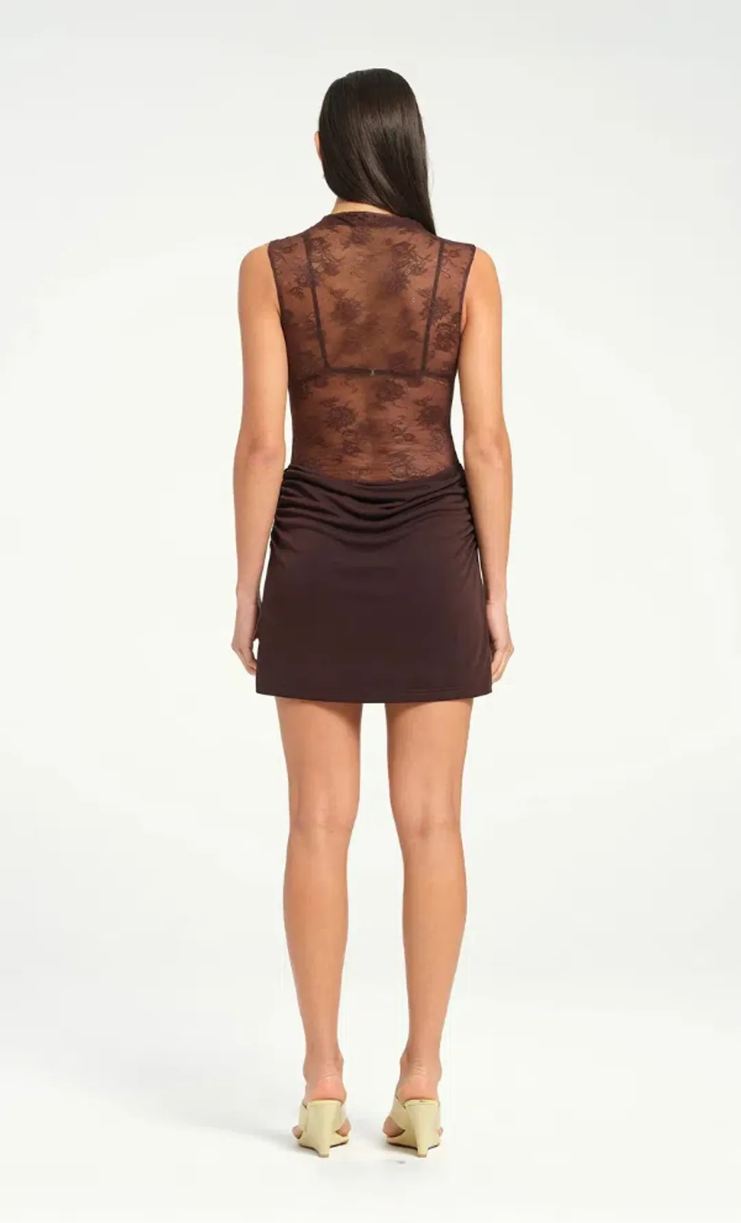 Benni Darby Mini Dress Brown Size 10 for rent on The Volte - main image
