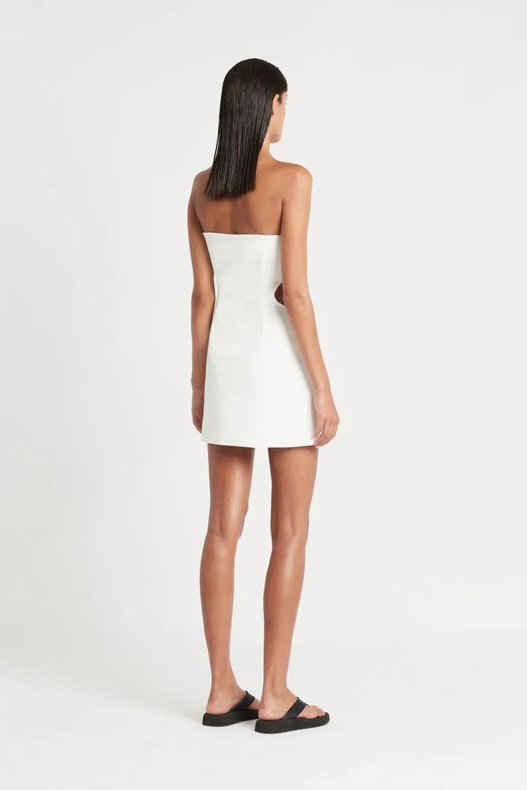 Sir The Label Jacque Strapless Mini Dress Ivory Size AU 8 for rent on The Volte - main image