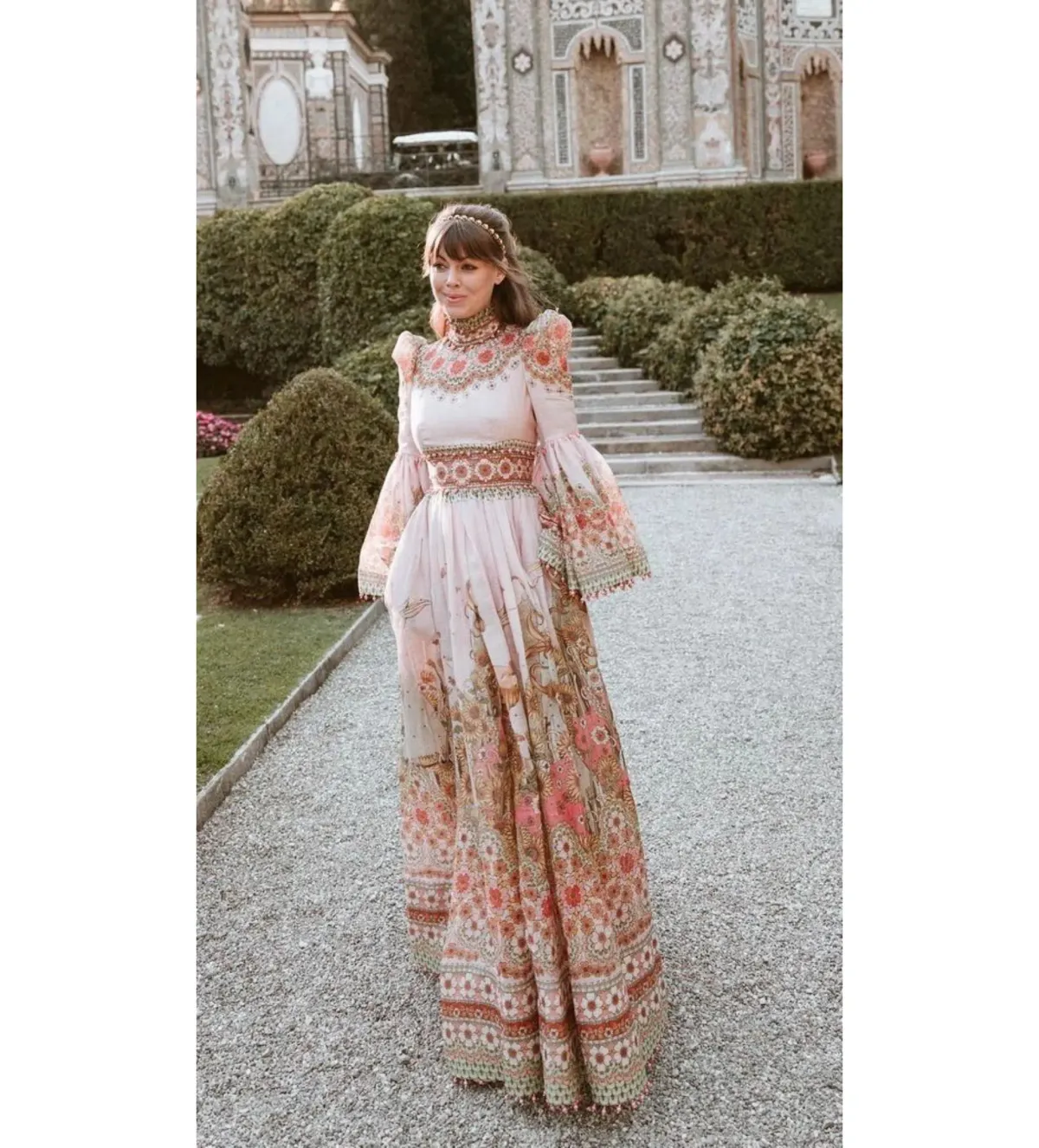 Zimmermann Kaleidoscope Bell Sleeve Gown Multi Floral Size 3 AU 14 - Image 3