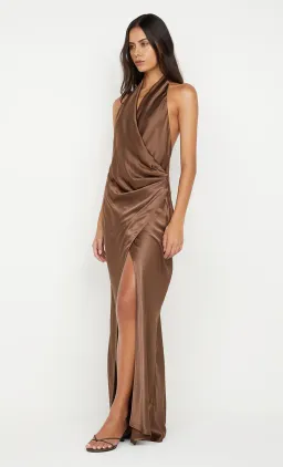 Bec & Bridge Elisia Wrap Maxi Dress Milk Chocolate Size 8 for rent on The Volte - image 3