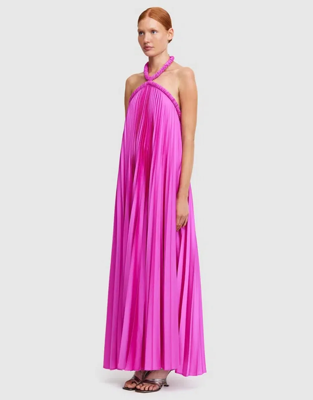 Acler Fixby Maxi Dress Violet Size 10 for rent on The Volte - main image