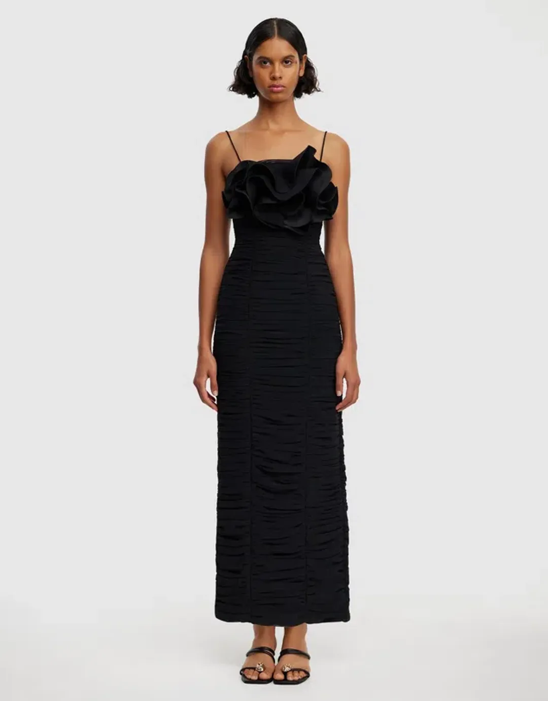 Acler Walsworth Midi Dress Black Size 8 for rent on The Volte - main image