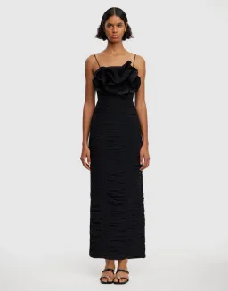 Acler Walsworth Midi Dress Black Size 8 for rent on The Volte - image 1