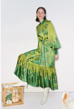 Alemais Solaris Shirtdress Olive Size 12 for rent on The Volte - image 2