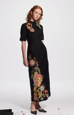 Alemais Bingo Gown Black Beaded Size AU 12 for rent on The Volte - image 1