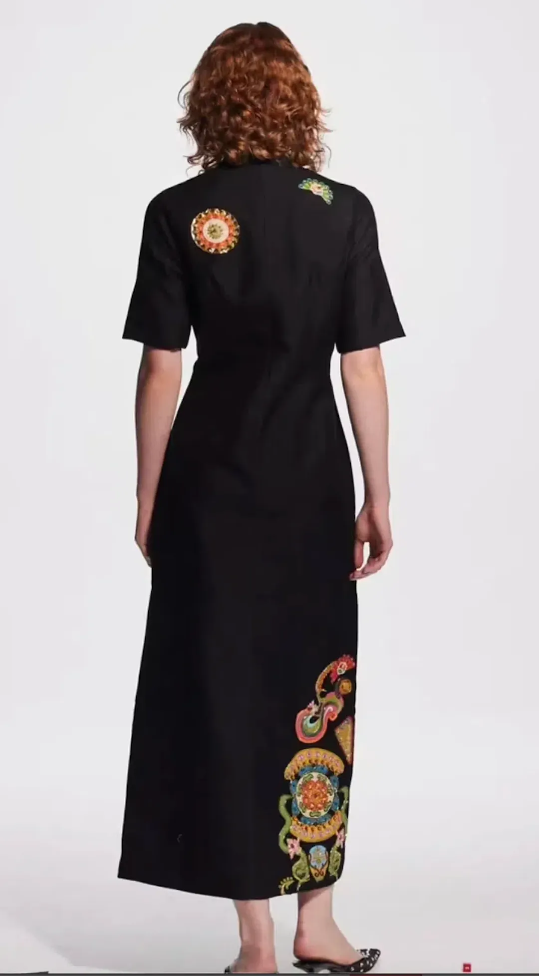 Alemais Bingo Gown Black Beaded Size AU 12 for rent on The Volte - main image