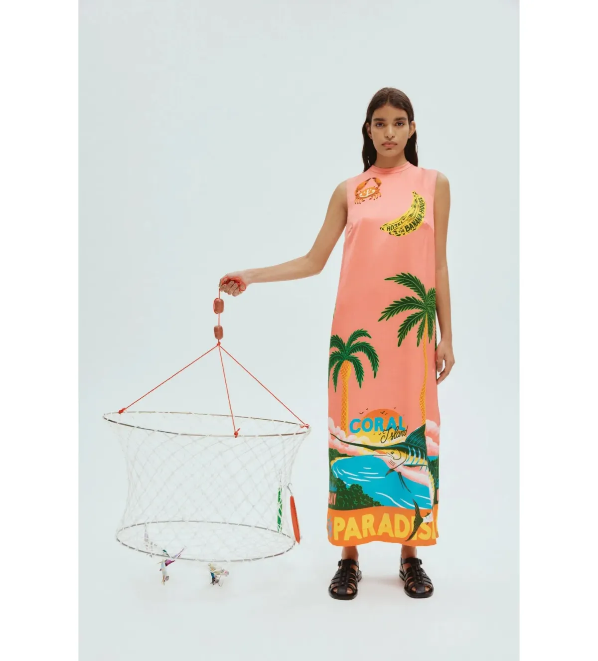 Alemais Paradiso Silk Midi Dress in Print Size 16 - Image 4