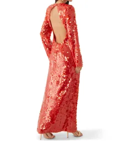 Alemais Geanie Sequin Long Gown in Red Size XL / AU 14 for rent on The Volte - image 3