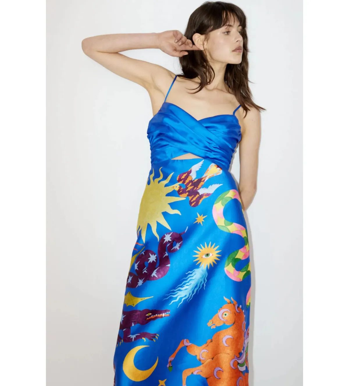 Alémais Guardian Silk Midi Dress in Blue Size XL / AU 16 - Image 4