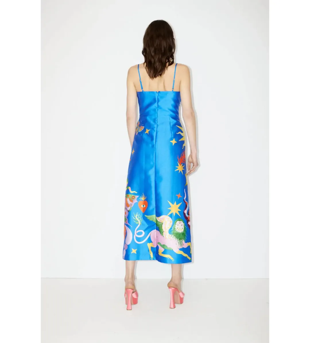 Alémais Guardian Silk Midi Dress in Blue Size XL / AU 16 for rent on The Volte - main image