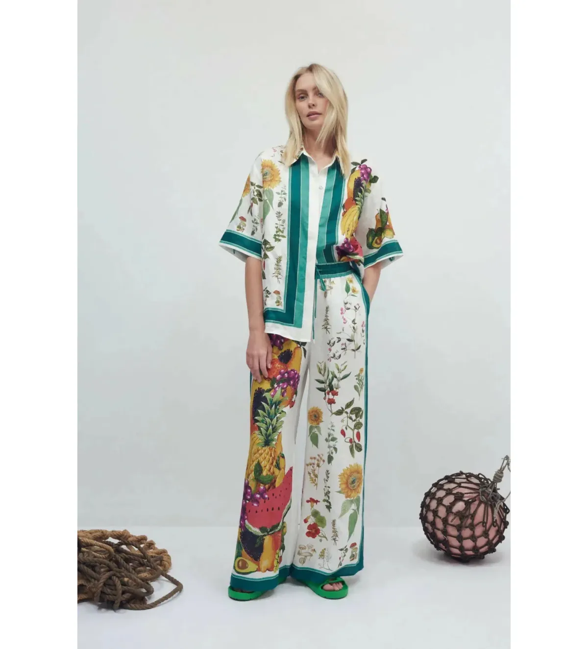 Alemais Frutta Shirt and Pants Set in Multi Size AU 14 - Image 1