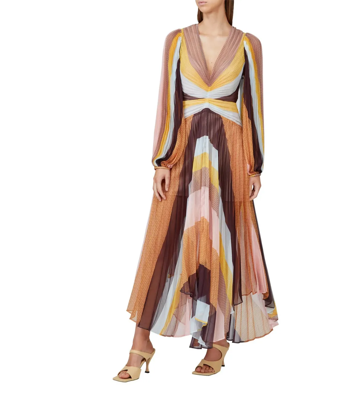 Acler Astone Midi Dress in Multi Size AU 14 for rent on The Volte - main image