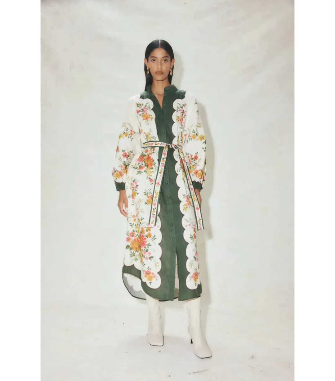 Alemais Elisabetta Midi Shirtdess Floral Size AU 14 for rent on The Volte - main image