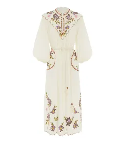Alémais Nelly Embroidered Midi Dress Floral Size AU 12 for rent on The Volte - image 4