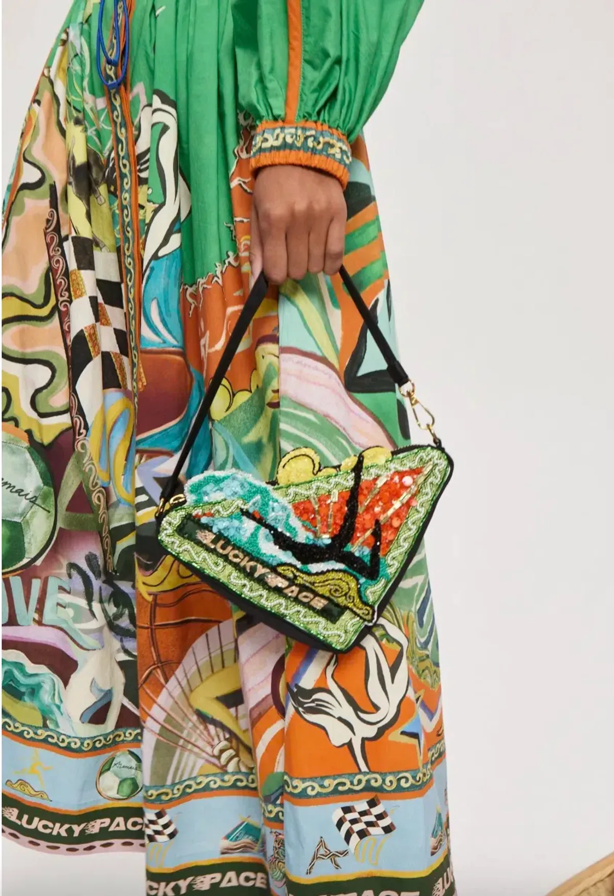 Alémais Lucky Pace Midi Shirtdress in Green Size 16 - Image 4