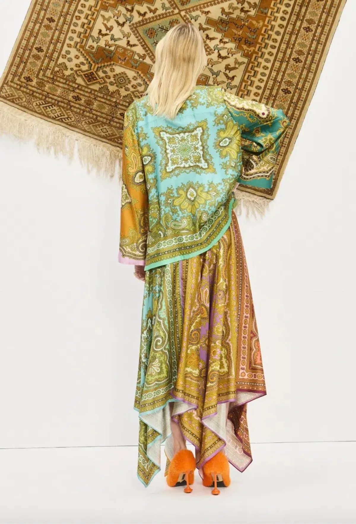 Alémais Clemenza Shirt and Scarf Skirt Set Multi Size 16 - Image 3