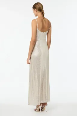 Manning Cartell High Voltage Slip Dress Maxi Nude Silver Size AU 12 for rent on The Volte - image 2
