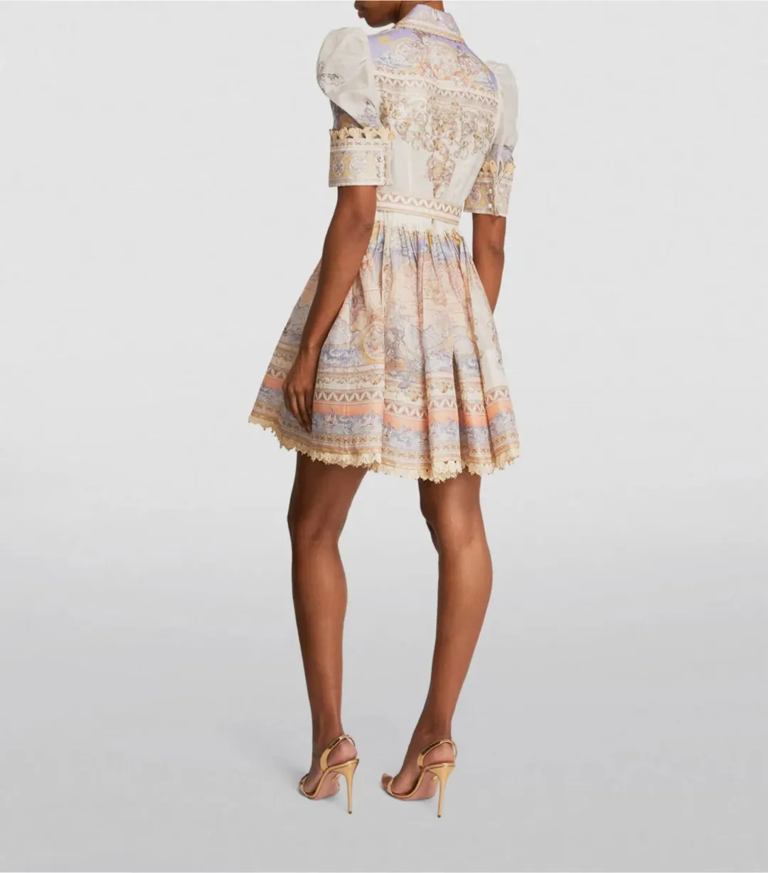 Zimmermann High Tide Mini Shirt Dress Odyssey Print Size 2 / AU 12 for rent on The Volte - main image