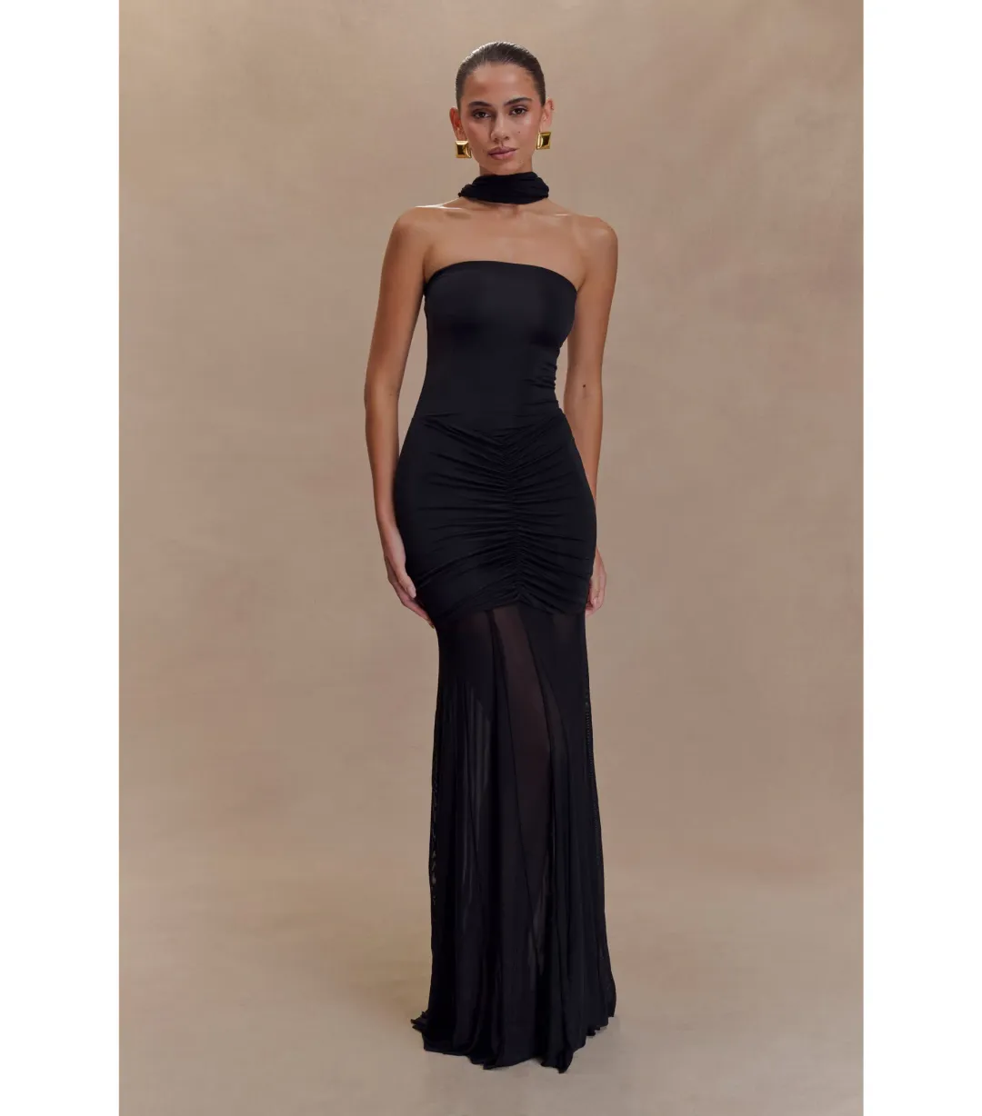Meshki Caspian Maxi Dress Black Size XS / AU 6 for rent on The Volte - main image