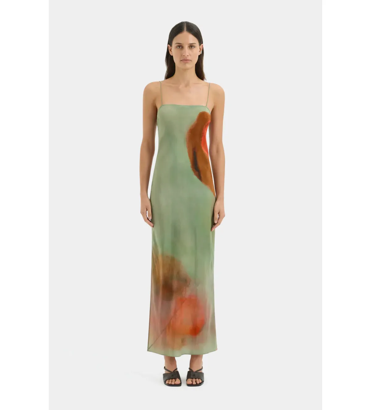 Sir The Label Calle Slip Maxi Dress Acquerello Print Size 0/AU 6 - Image 1