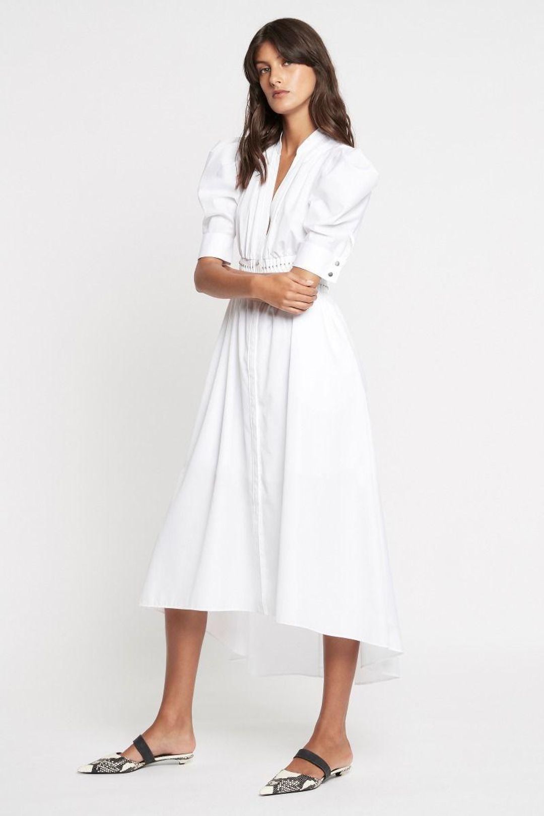 Sass and Bide Electric City White Shirt Dress size 10 for rent on The Volte - main image