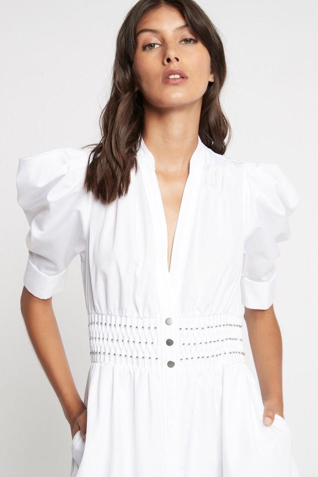 Sass and Bide Electric City White Shirt Dress size 10 for rent on The Volte - main image