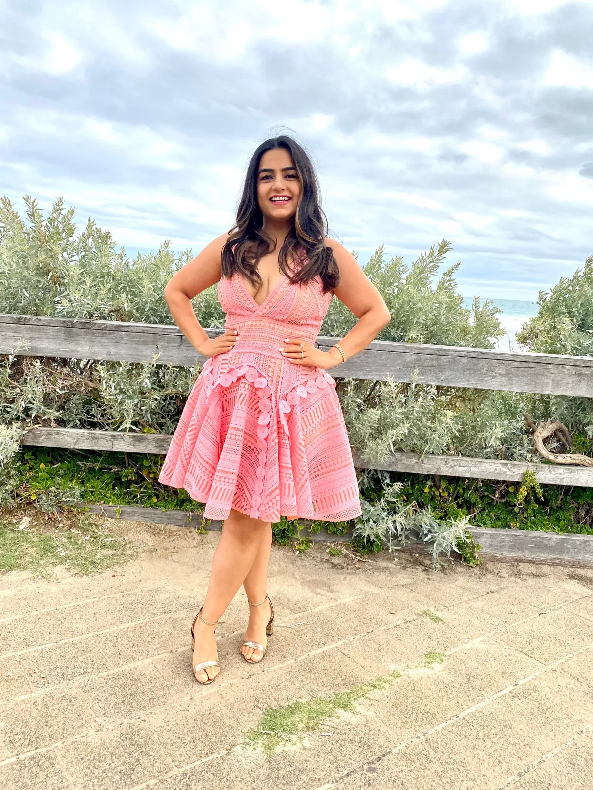 Thurley Hayley's Comet Dress Pink Size 12 - Image 1