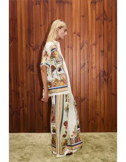 Alemais Mercado Shirt Multi Print Size for rent on The Volte - image 2