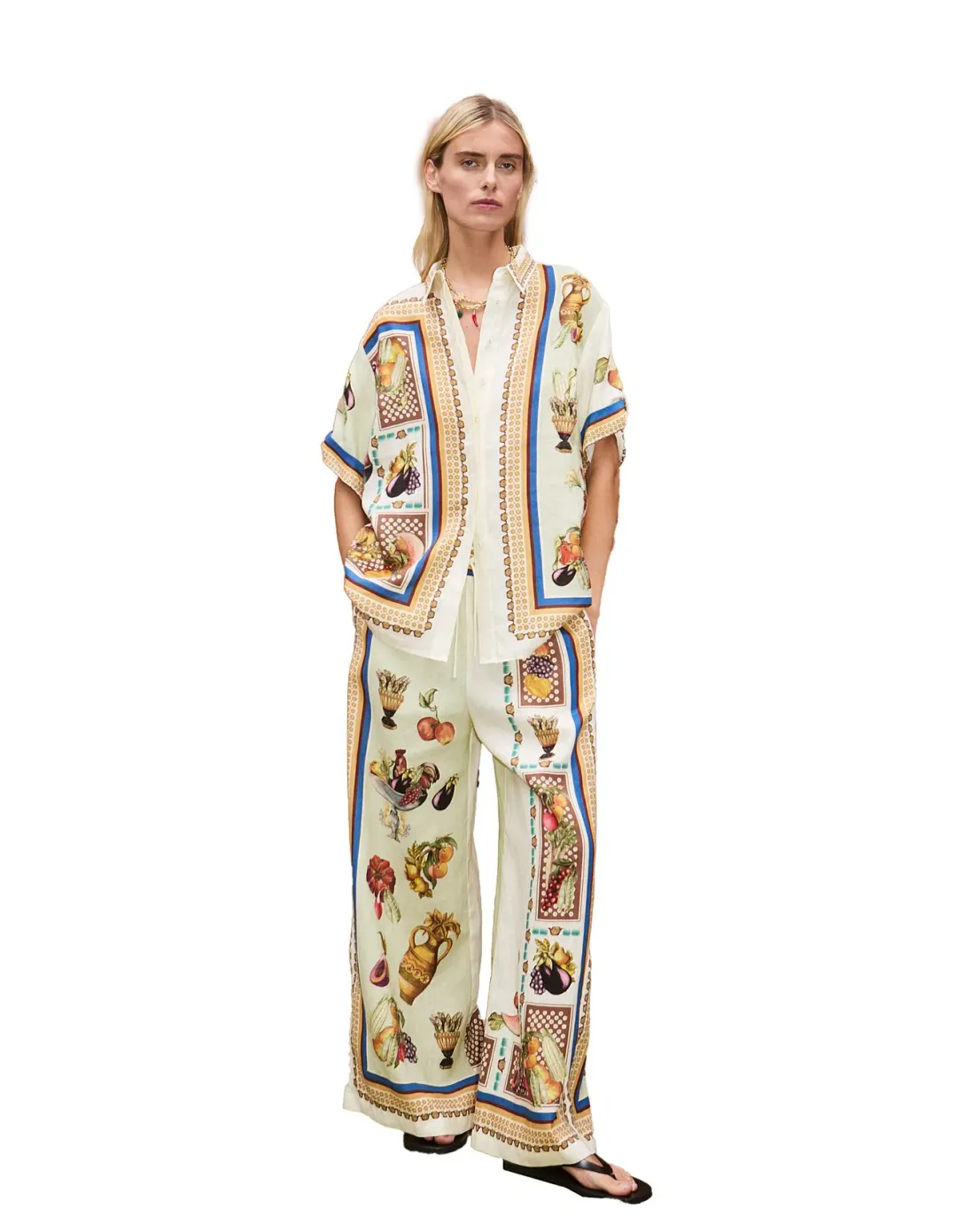 Alemais Mercado Shirt Multi Print Size for rent on The Volte - main image