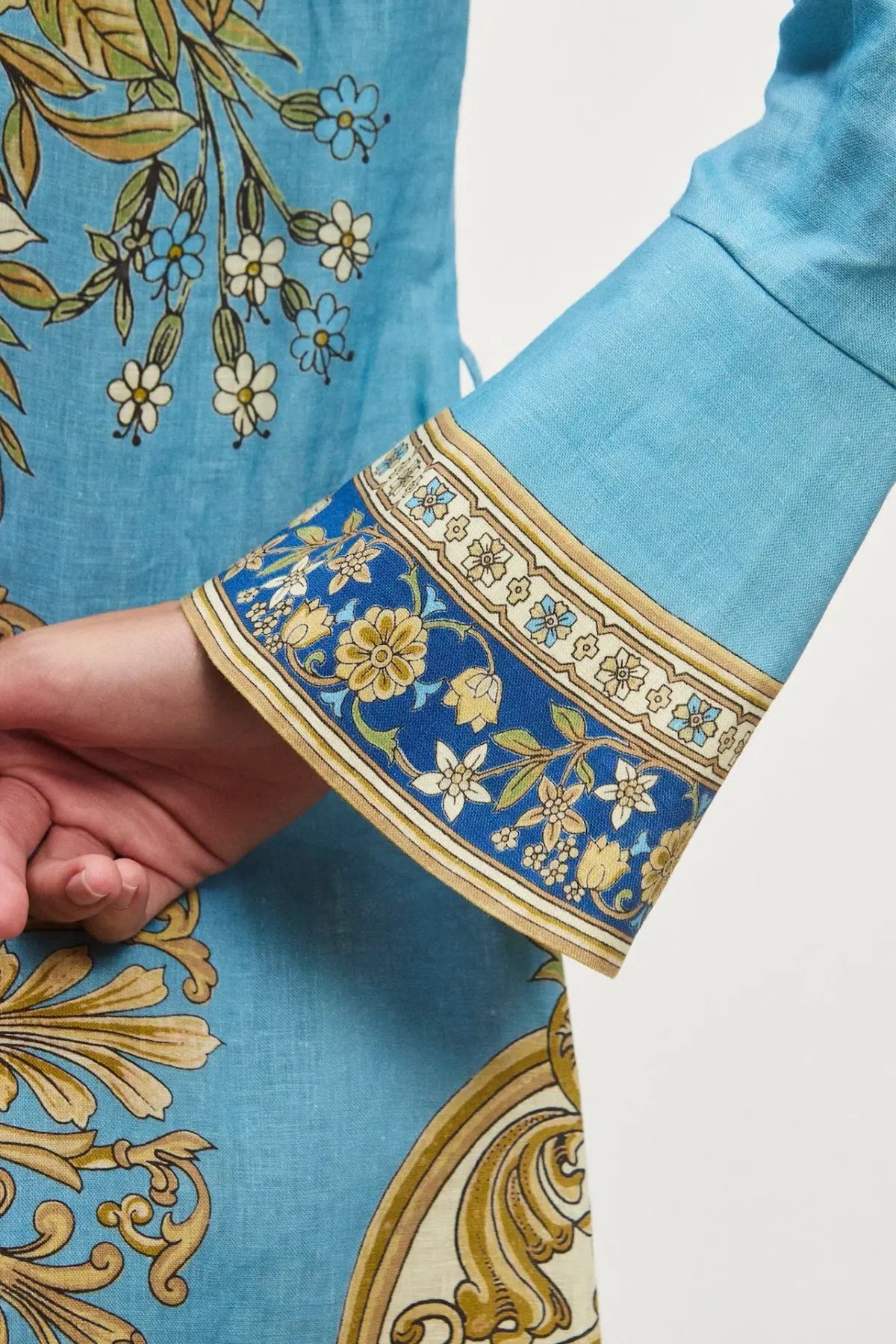 Alemais Cassie Mini Dress Blue Floral Size 12 - Image 4