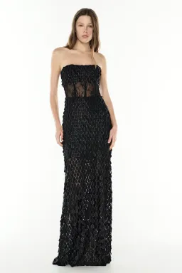 Manning Cartell Supreme Extreme Strapless Gown Black Size 14 for rent on The Volte - image 1
