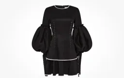 AJE Black Gracious Tiered Linen Blend Mini Black Size AU 10 for rent on The Volte - image 2