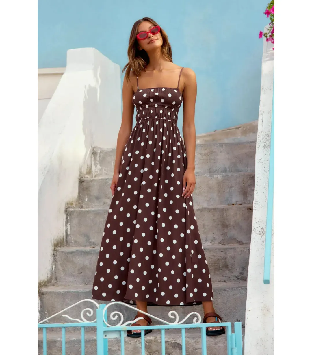 Mister Zimi Gigi Maxi Dress in Cookies and Cream Print Size AU 10 for rent on The Volte - main image