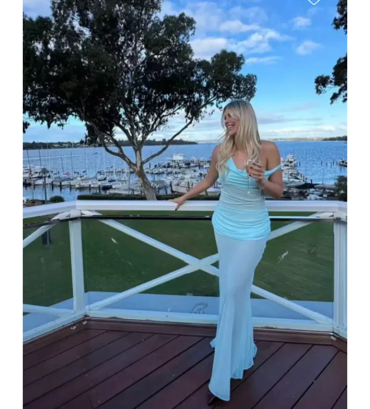 Natalie Rolt Cadence Gown in Blue Size 8 - Image 3