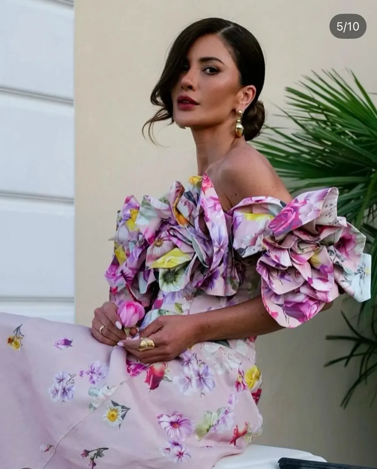 Aje Misha Maxi Dress in Pink Collage Floral Size XS / AU 6 - Image 3