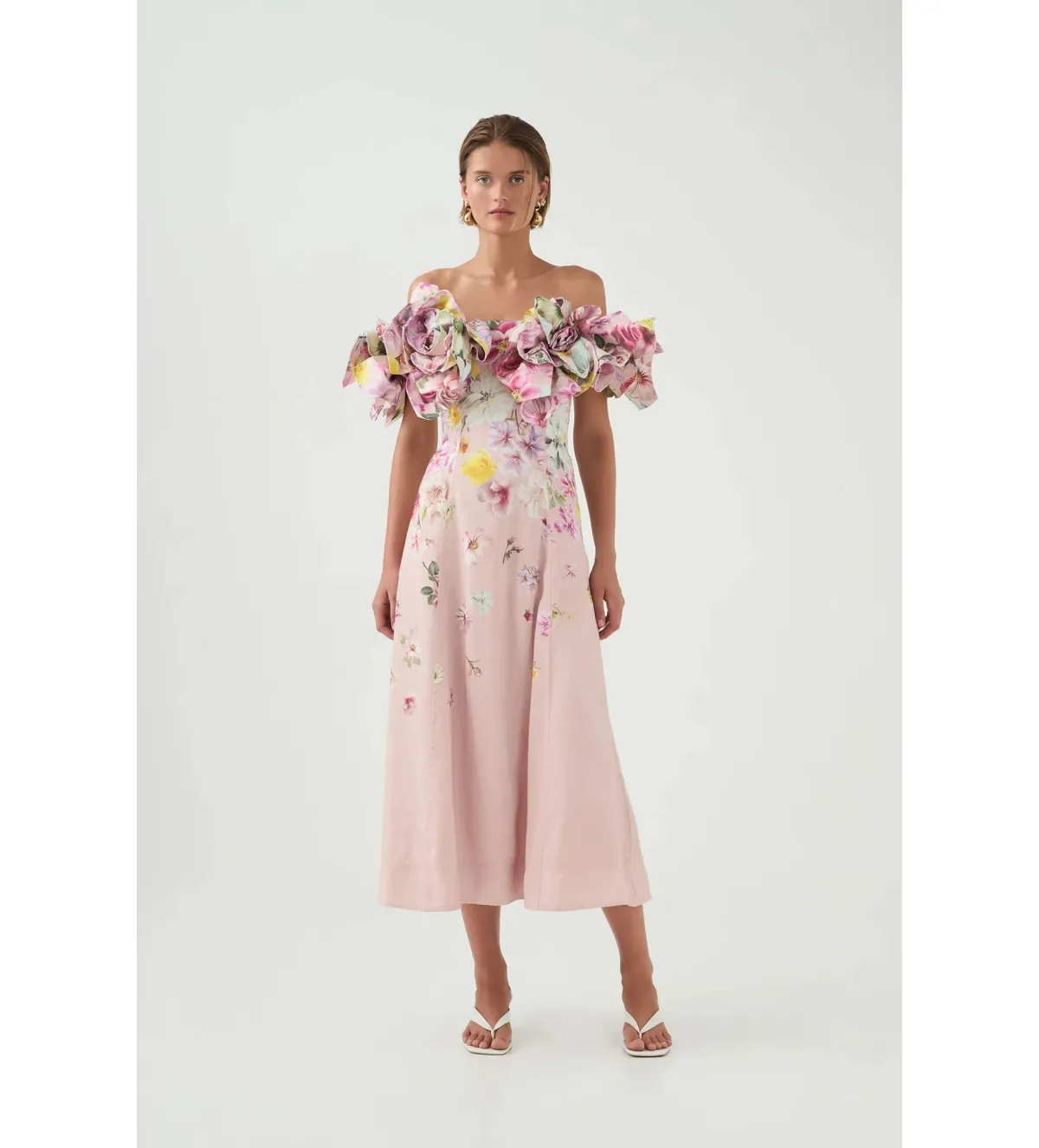 Aje Misha Maxi Dress in Pink Collage Floral Size XS / AU 6 - Image 5