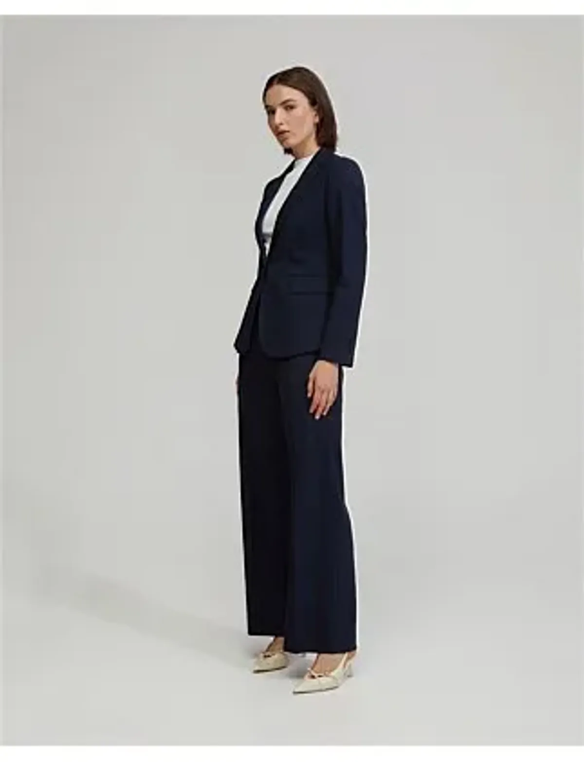 Oxford Lydia Wool Stretch Suit Trousers Navy - Image 5