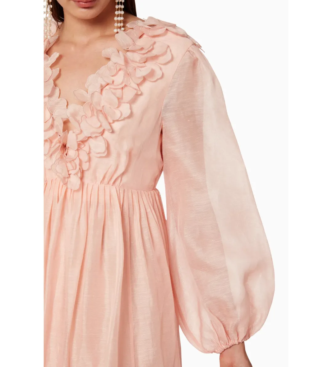 Zimmermann The Lovestruck Garland Midi Dress Pink Size 2 AU 12 for rent on The Volte - main image