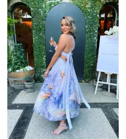 Zimmermann Candescent Bralette Gown Lavender Bird Size 2 AU 12 for rent on The Volte - image 3