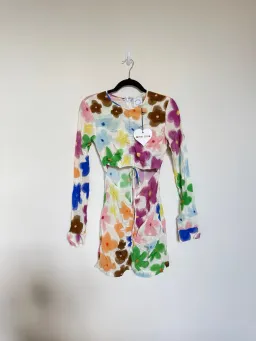 With Jean Hermana Dress Viola Tricolour Size 6 for rent on The Volte - image 4