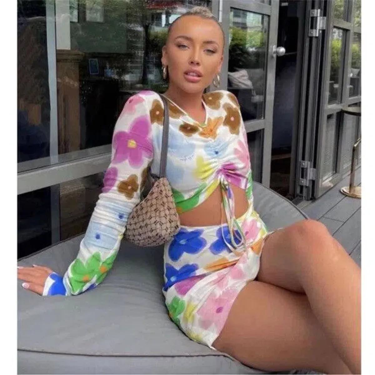 With Jean Hermana Dress Viola Tricolour Size 6 - Image 3