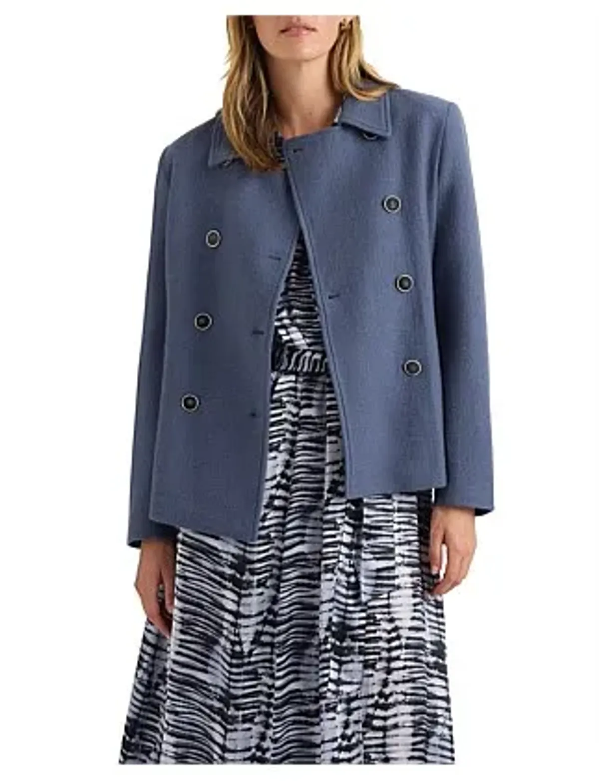 David Lawrence Brandon Felted Wool Jacket in Slate Grey Size 4/XXS for rent on The Volte - main image