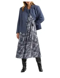 David Lawrence Brandon Felted Wool Jacket in Slate Grey Size 4/XXS for rent on The Volte - image 3