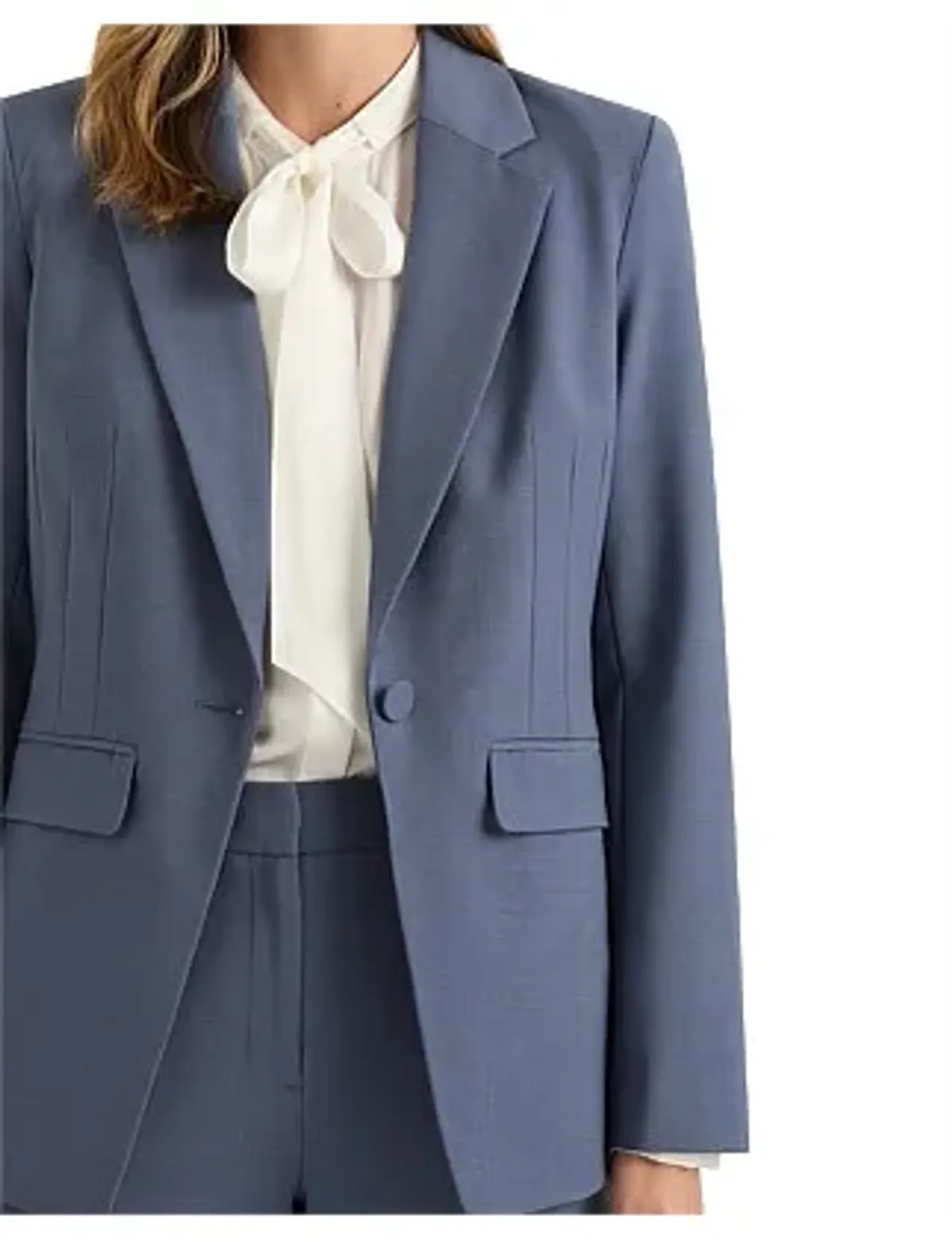 David Lawrence The Sebastian Wool Blend Blazer in Slate Grey Size 4/XXS - Image 2