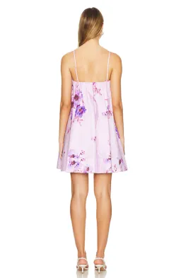 Zimmermann Lightburst Puff Mini Dress Purple Floral Size AU 12 for rent on The Volte - image 3
