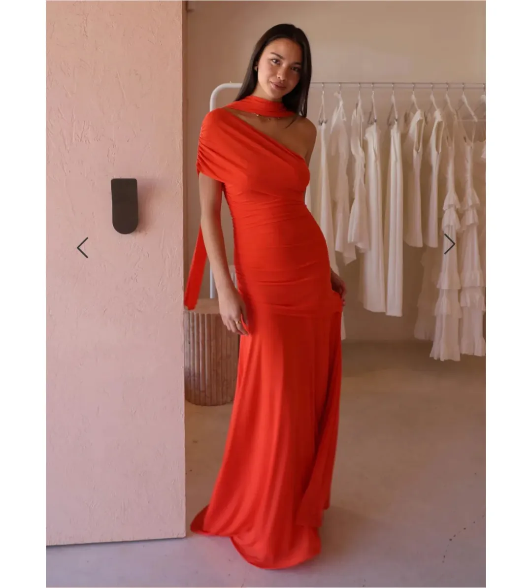 By Nicola Fiesta Off Shoulder Maxi Dress in Fiesta Size AU 6 for rent on The Volte - main image