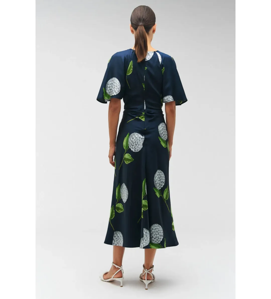 Oroton Snowdrop Print Midi Dress North Sea Size 14 for rent on The Volte - main image