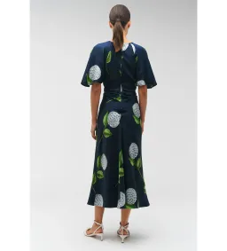 Oroton Snowdrop Print Midi Dress North Sea Size 14 for rent on The Volte - image 4